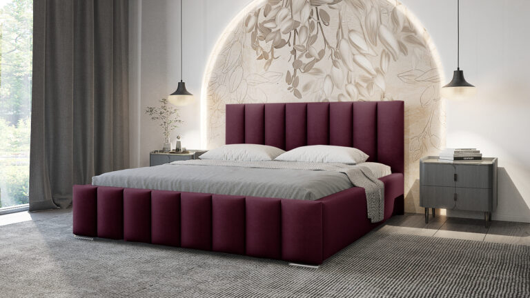 Łóżko tapicerowane Nero 180 cm x 200 cm z pojemnikiem i stelażem pod materac - Kolory