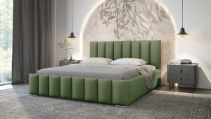 Łóżko tapicerowane Nero 140 cm x 200 cm z pojemnikiem i stelażem pod materac - Kolory