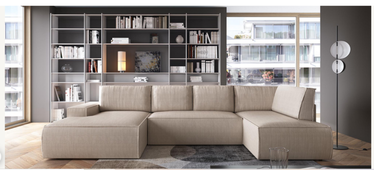 Narożnik Fiord U1 Symetryczny Podkowa z funkcją spania - Piaski Meble