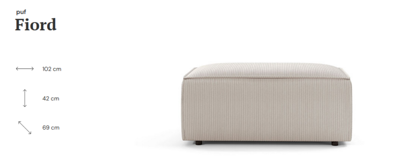Pufa Fiord - Piaski Meble