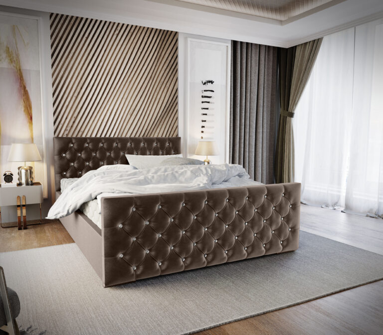 Łóżko tapicerowane Queen 180 cm x 200 cm - Kolory