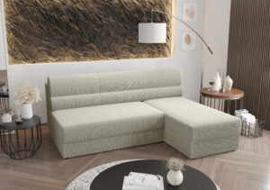 Narożnik Rebi L1 - Uniwersalny Miękki Sztruks - 201 cm na 140 cm