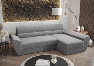 Narożnik Rebi L3 - Uniwersalny Miękki Sztruks - 251 cm na 140 cm