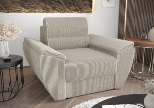 Fotel Rebi - Uniwersalny Miękki Sztruks 120 cm - Futura