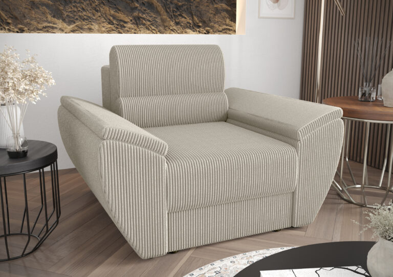 Fotel Rebi - Uniwersalny Miękki Sztruks 120 cm - Futura