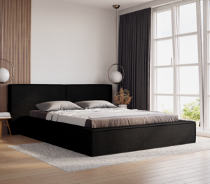 Łóżko tapicerowane Enzo 180 cm x 200 cm z pojemnikiem i stelażem pod materac - Kolory