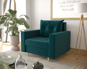 Fotel Skandi - Uniwersalny Miękki Aksamit - 100 cm - Futura