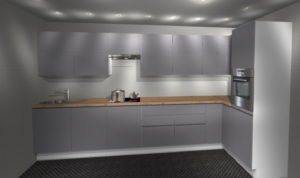 Meble Kuchenne Aspen MDF Szary Lakier Połysk Zestaw Dla Klienta - Gała Meble