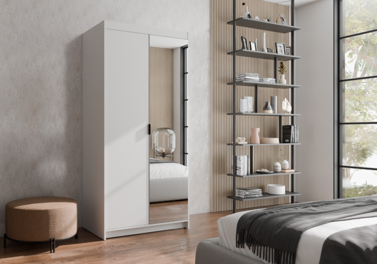 Szafa Elena 2D 1 Lustro – Biała - Lempert