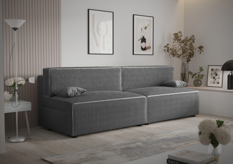 Sofa Mira X2 - Uniwersalny Miękki Sztruks - 262 cm - Futura