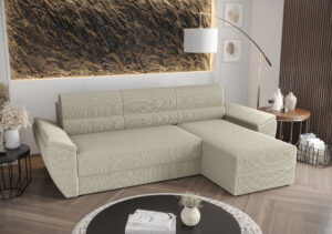 Narożnik Rebi L2 - Uniwersalny Miękki Sztruks - 251 cm na 140 cm