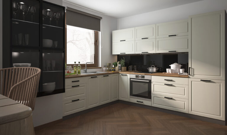 Meble Kuchenne Amaro - Lakier Biały Mat - MDF 19 mm - Fronty RAL - ICA - Extom