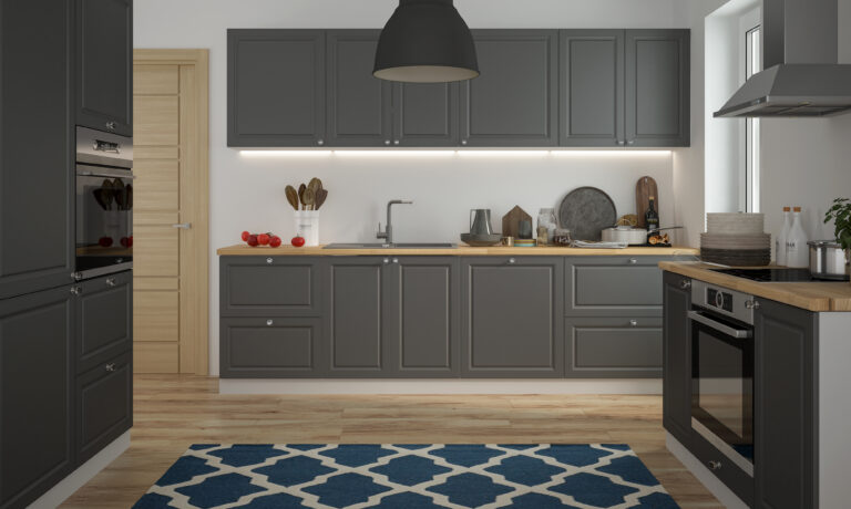 Meble Kuchenne Amaro - Lakier Szary Mat - MDF 19 mm - Fronty RAL - ICA - Extom