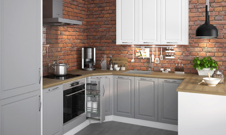 Meble Kuchenne Emporium - Light Grey Stone/White - Fronty MDF 16 mm - Extom