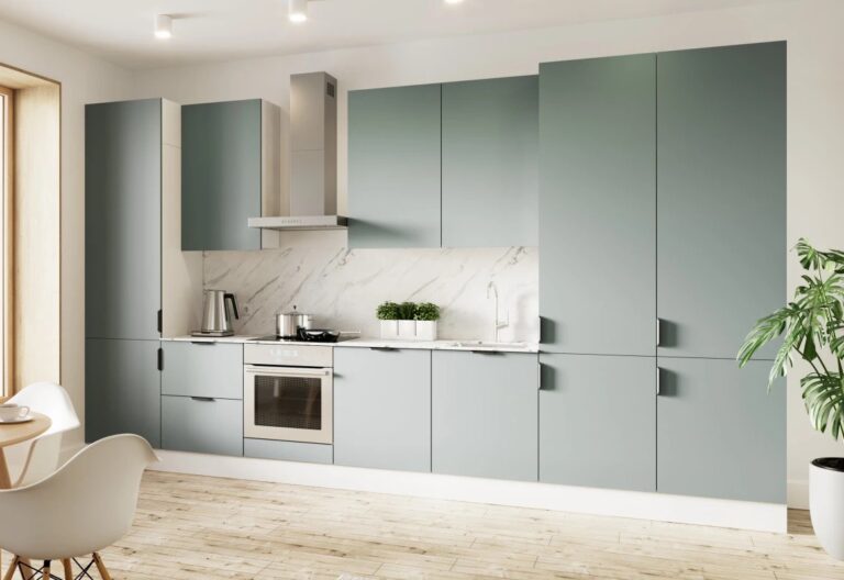 Meble Kuchenne Sorento Green Mat/Biały 420 cm - Gała