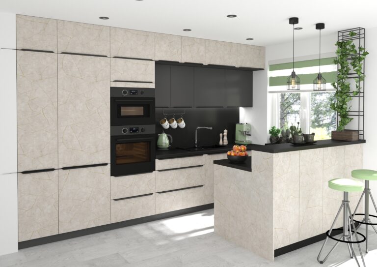 Meble Kuchenne Malmo Porcelana 01/Bonn Grafit Mat - Laminat 18 mm - Extom