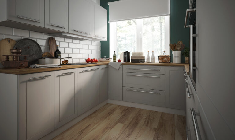 Meble Kuchenne Quantum Dust Grey - Fronty Frez MDF Mat - 16 mm - Extom