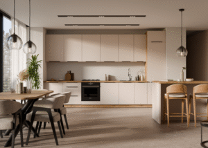 Meble Szafki Kuchenne Solea 390 cm - Kaszmir / Dąb Artisan  Lempert