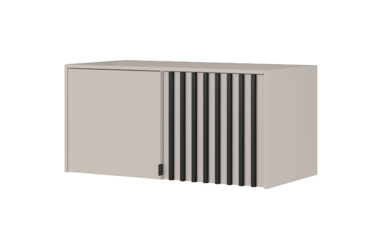 Nadstawka 2D do szafy Nelly - Kaszmir / Lamela Czarna - Piaski