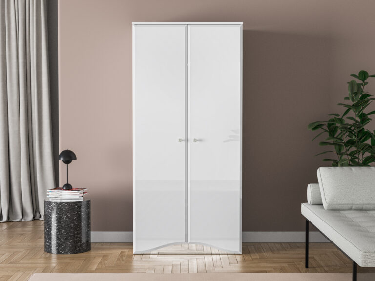 Szafa 08 Glamour - Biały Połysk / Biały - ML Meble