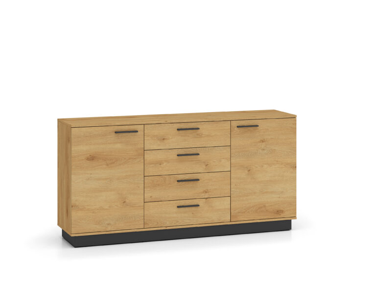 Komoda Modesto 04 - Dąb Stylowy / Czarny