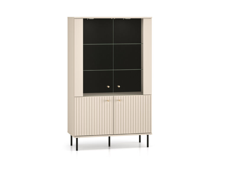 Witryna Sophie 03 z oświetleniem - Kaszmir / MDF Kaszmir - ML Meble