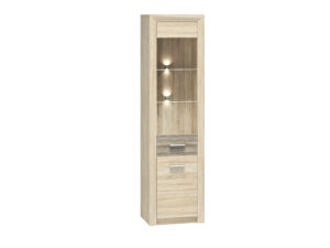 Witryna Castel 04/S - Dąb Sonoma Jasna / MDF Dąb Sonoma Truflowa - ML Meble