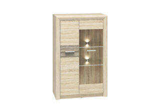 Witryna Castel 06/S - Dąb Sonoma Jasna / MDF Dąb Sonoma Truflowa - ML Meble