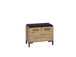 Szafka na buty tapicerowana Nevio 04 - Dąb Artisan - ML Meble