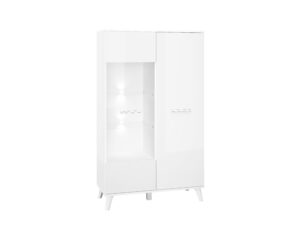 Witryna Secco 1140801 - Biały / Biały Połysk - ML Meble