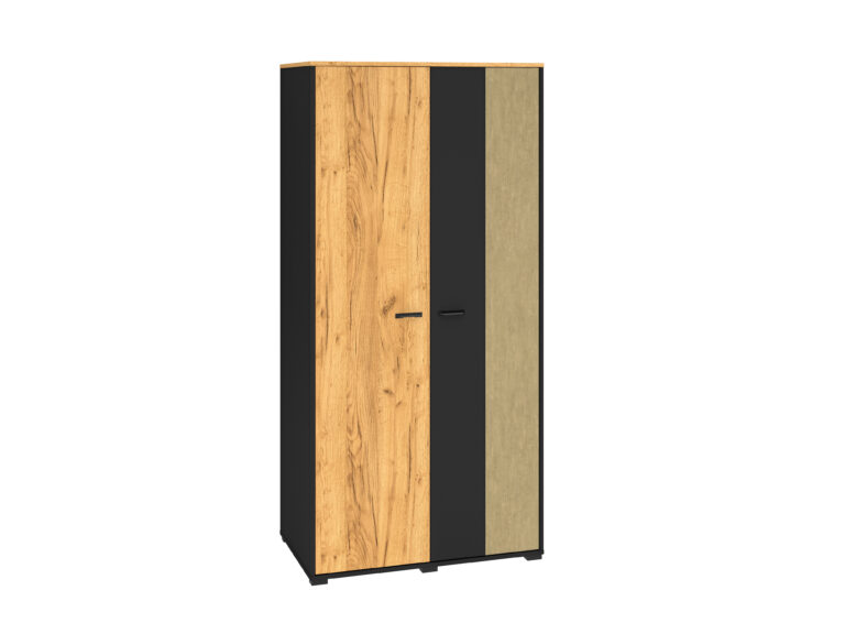 Szafa Colt 02 - Dąb Craft Złoty / Czarny / Stal Premium - ML Meble
