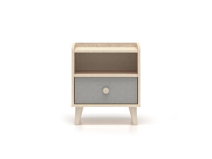 Szafka nocna Mevel 10 - Piasek Pustyni / Szary Pallad - ML Meble