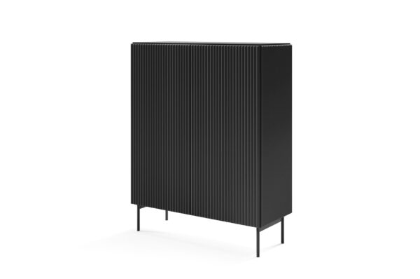 Komoda wysoka Muti 2D - Czarny - Laski