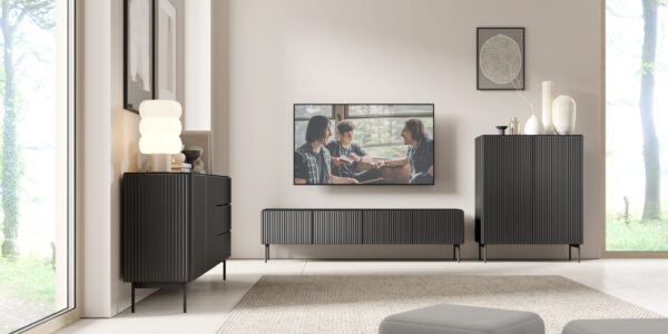 Zestaw mebli do salonu Muti - Czarny - Laski