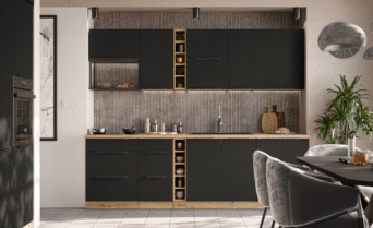 Meble Kuchenne Aria - Czarne / Dąb Artisan