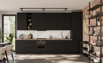 Meble Kuchenne Aria - Czarne / Czarne