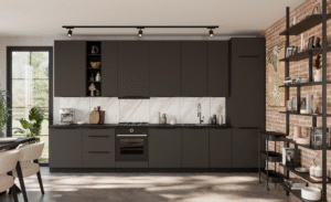 Meble Kuchenne Aria - Grafit / Czarne