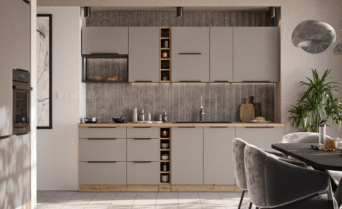 Meble Kuchenne Aria - Sandgrau / Dąb Artisan