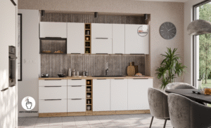 Meble Kuchenne Aria - Biała / Dąb Artisan