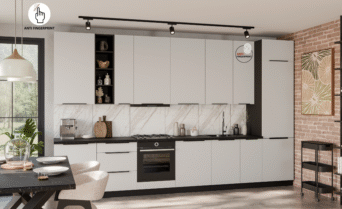 Meble Kuchenne Aria - Białe / Czarne