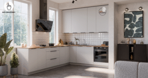 Meble Kuchenne Aria - Białe / Białe + Blaty