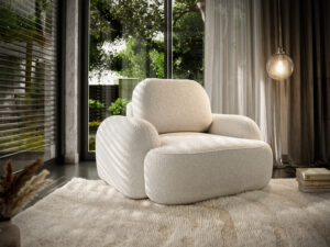 Fotel Molly Tkanina Boucle Terra Frotte