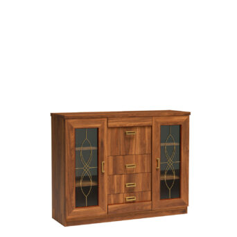 Komoda z witryną Tadeusz T-14 - Dąb Stuletni