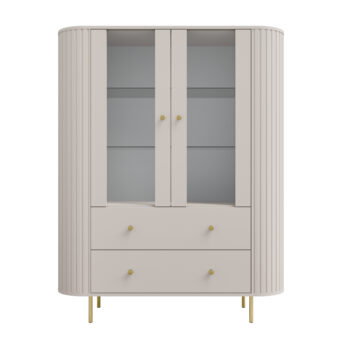 Witryna Ovalio 2F 2S - Beż Piaskowy