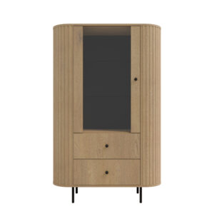 Witryna Ovalio 1F 2S - Dąb Cremona