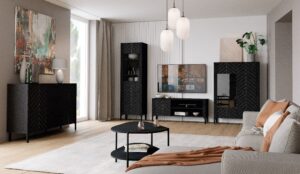 Zestaw mebli do salonu Malumi - Czarny