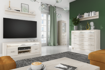 Zestaw mebli do salonu Indianapolis - Kraft biały