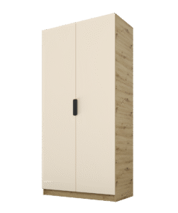 Szafa Cynthia 2D 100 cm - Mink Beż / Dąb Artisan