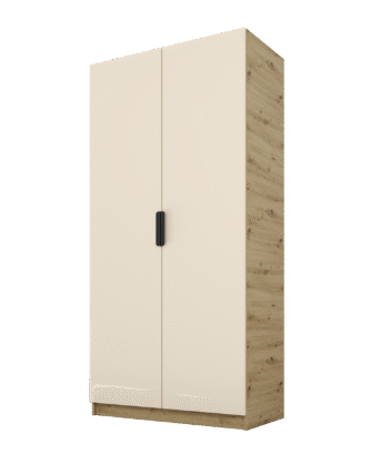 Szafa Cynthia 2D 100 cm - Mink Beż / Dąb Artisan