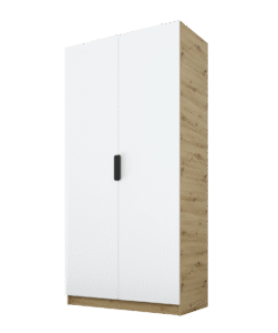 Szafa Cynthia 2D 100 cm - Biały / Dąb Artisan